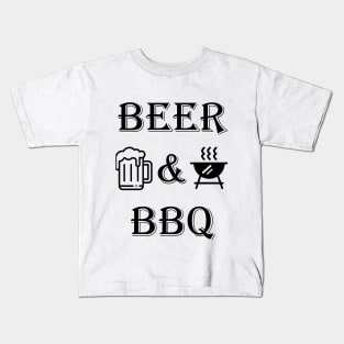 Beer and BBQ T-Shirt Alcohol Party July 4th Kids T-Shirt